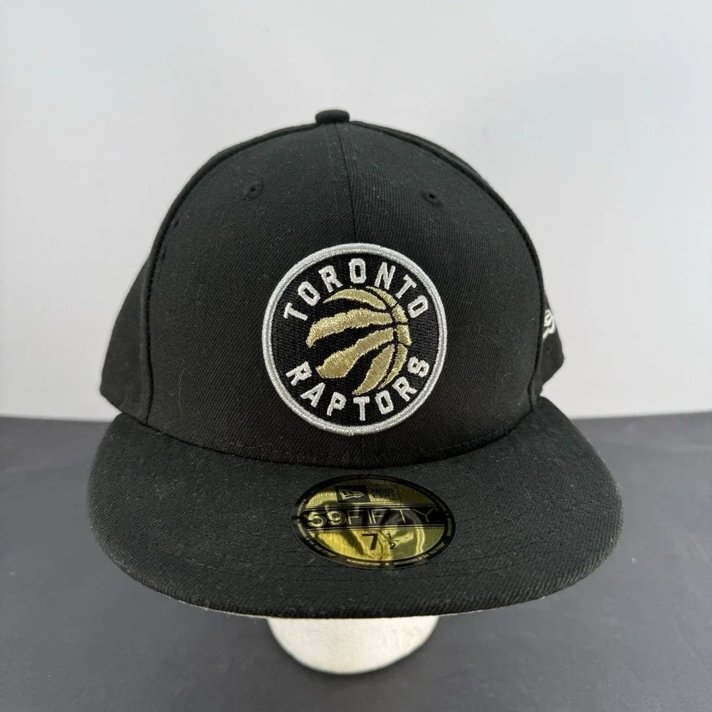 Toronto Raptors New Era Team Black Logo 59FIFTY Fitted Hat 7 1/2